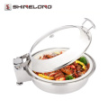 Venta caliente C054 Heavy Duty Heavy Duty Electric Round Roll Chafing Dish Calentador de acero inoxidable